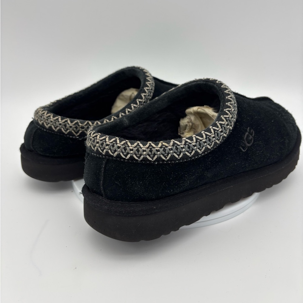UGGS Tasman Slippers Black‎ Suede Sheepskin Leather Shoe Slip On Women's Size 11 - Picture 9 of 14